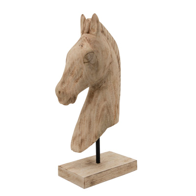 19"H BARN HORSE BUST, BROWN