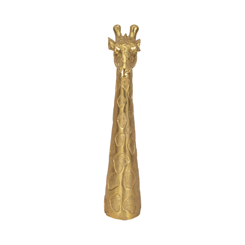 13" Giraffe Head Tabletop Decor, Gold