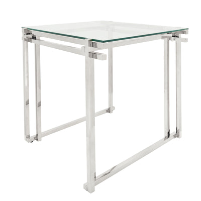 METAL 24" SIDE TABLE, SILVER