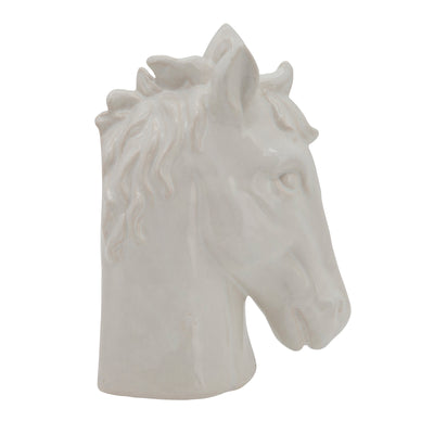 8" HORSE HEAD, WHITE