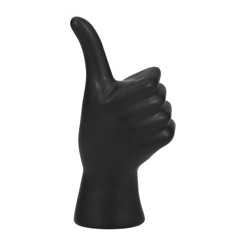 6"H THUMBS UP TABLE DECO, BLACK