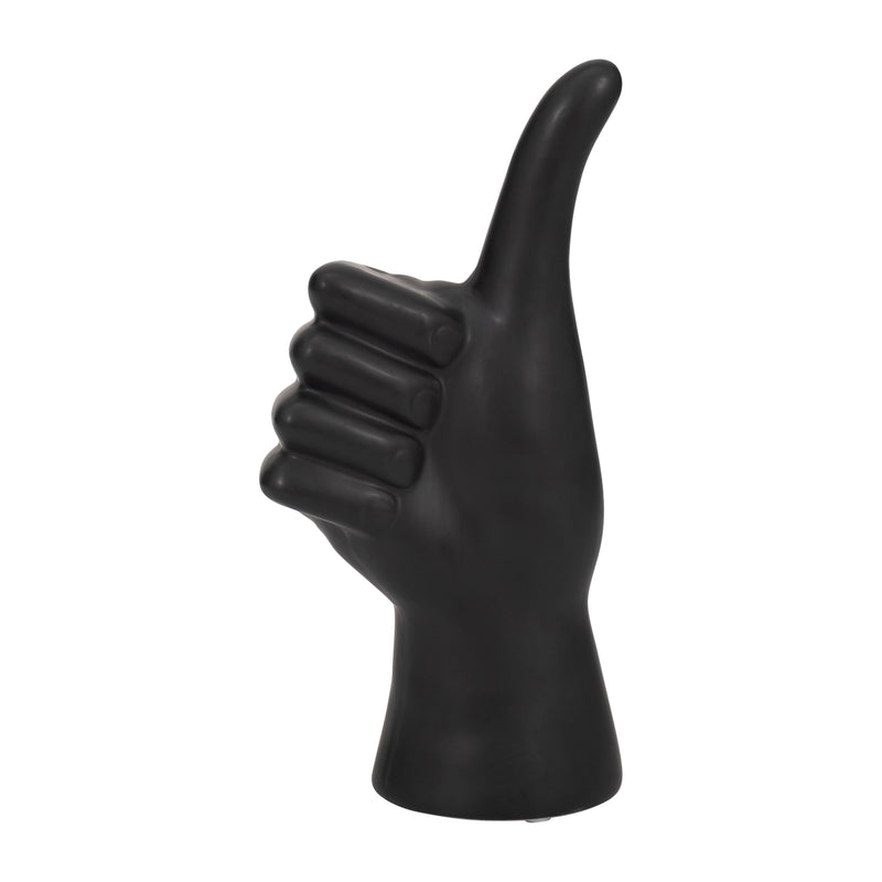 6"H THUMBS UP TABLE DECO, BLACK