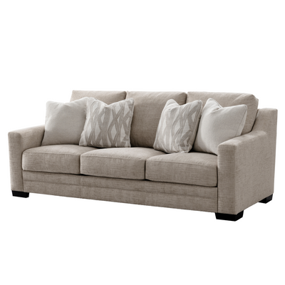 Clara Oatmeal Living Room Set (Sofa + Loveseat)