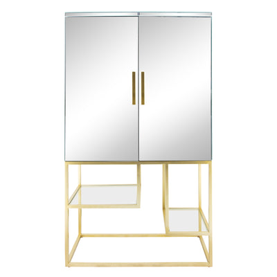 METAL, 63"H CABINET, GOLD