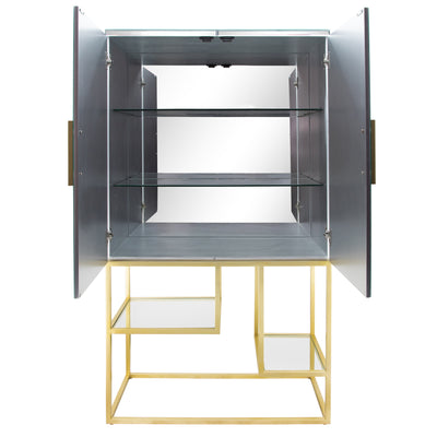 METAL, 63"H CABINET, GOLD