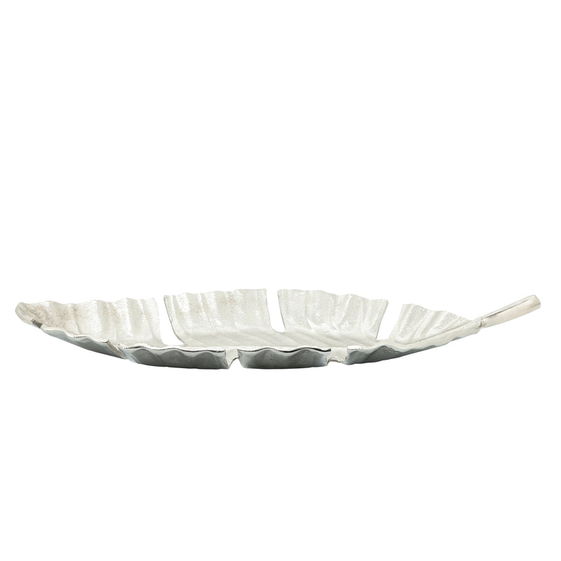 METAL, 22" LEAF TRAY, SILVER