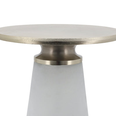 METAL TOP, 18"H NEBULAR SIDE TABLE, FROST