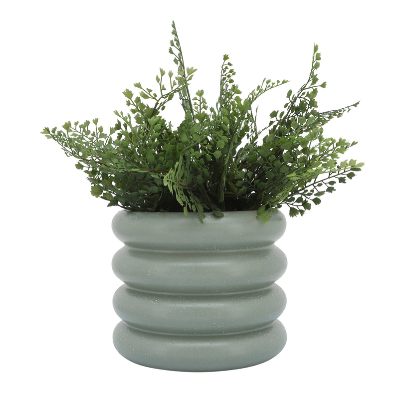 CER, 10" BIBENDUM PLANTER, GREEN