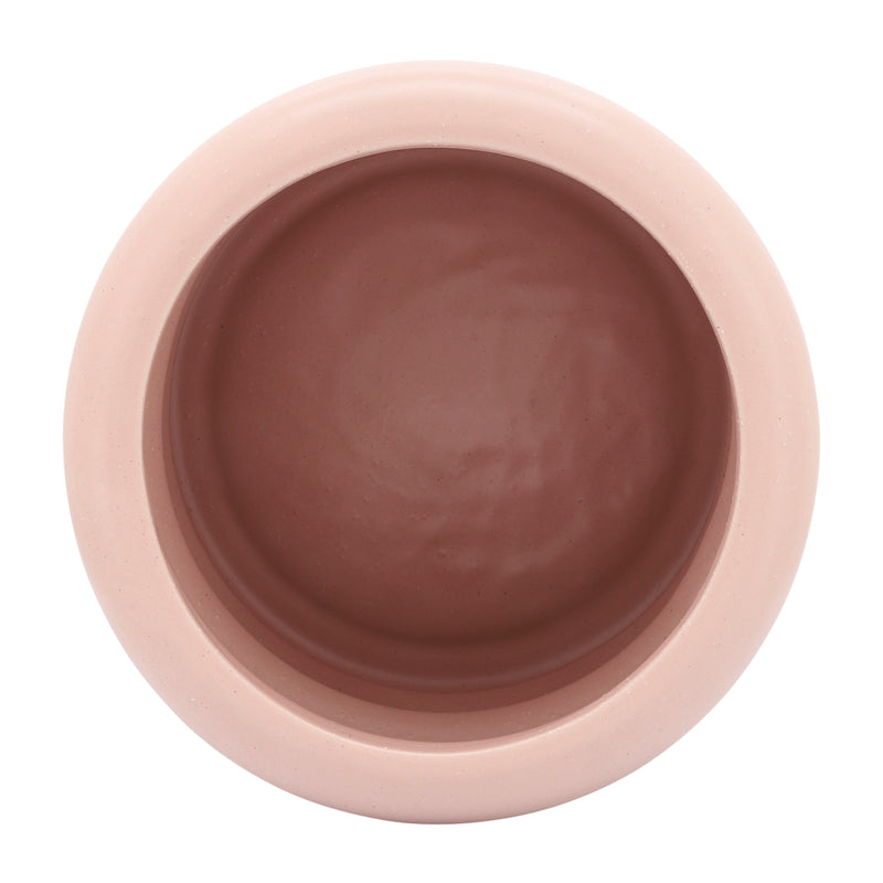 CER, 10" BIBENDUM PLANTER, DUSTY ROSE