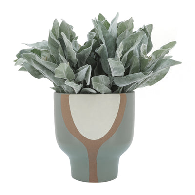 CER, 10" MUSHROOM PLANTER, MINT