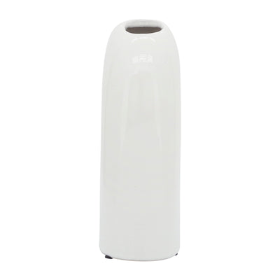 CER, 8" HORSESHOE VASE, WHITE