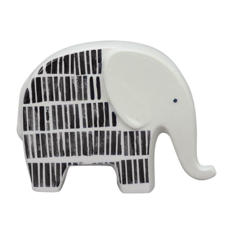 CER, 7"L ELEPHANT TRUNK DOWN, BLACK/WHITE