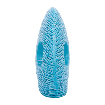 Cer, 14" Textured Fish, Blue