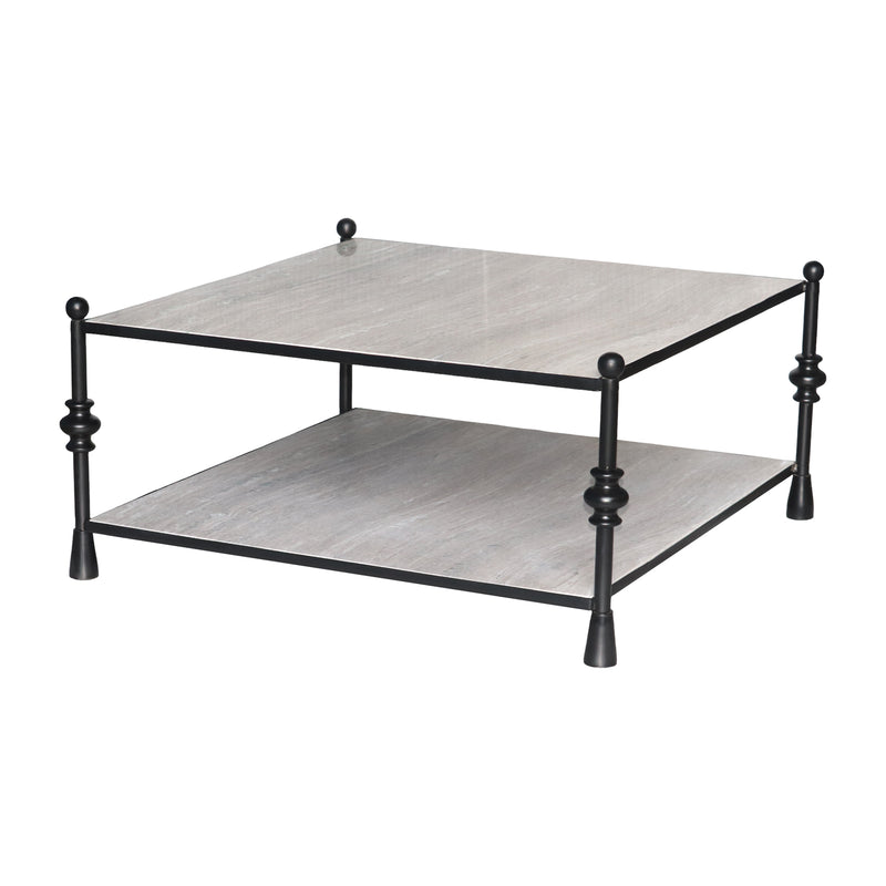 Metal, 39" Elliot Coffee Table, Black, K/d