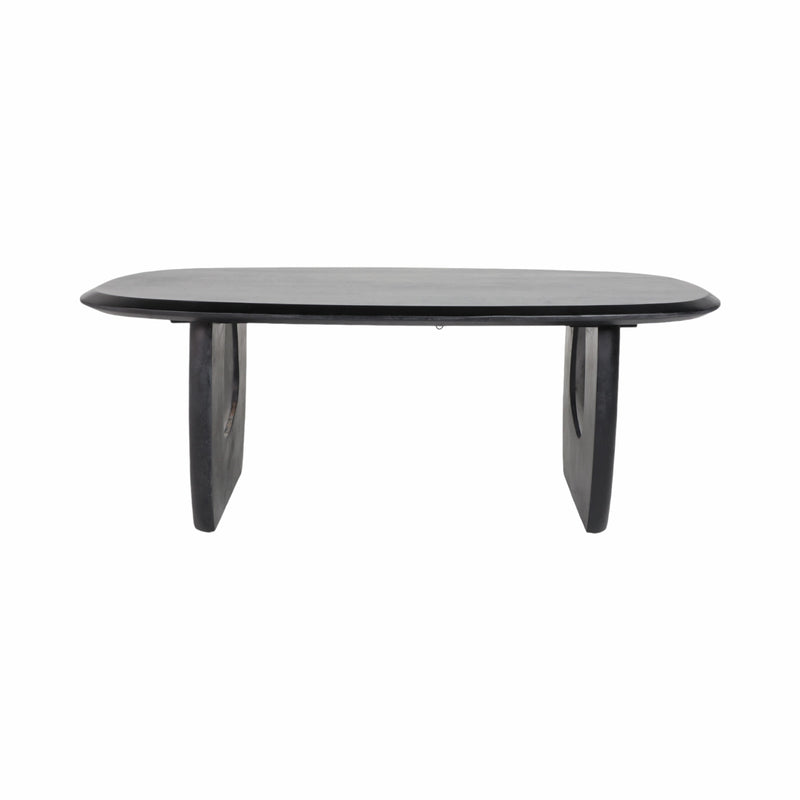 Wood, 51" Modern Mid-century Coffee Table, Blk, Kd