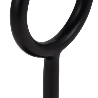 Metal, 10"H Ring Candle Holder, Black