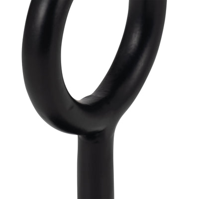 Metal, 8"H Ring Candle Holder, Black