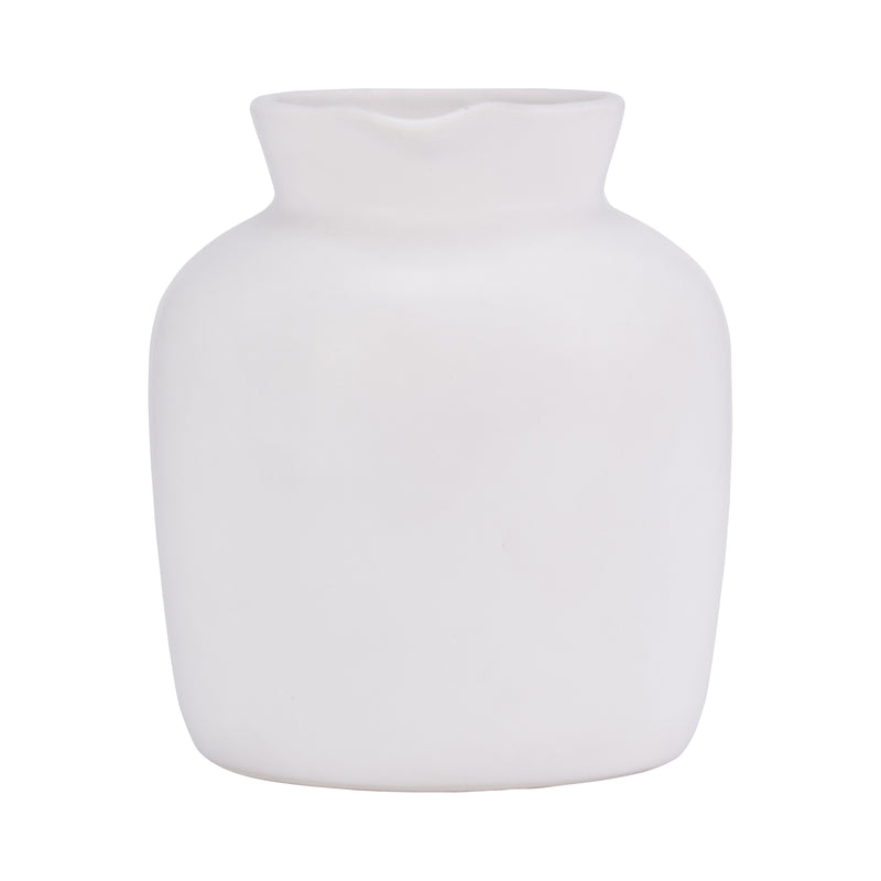 CER, 5" PITCHER VASE, WHITE