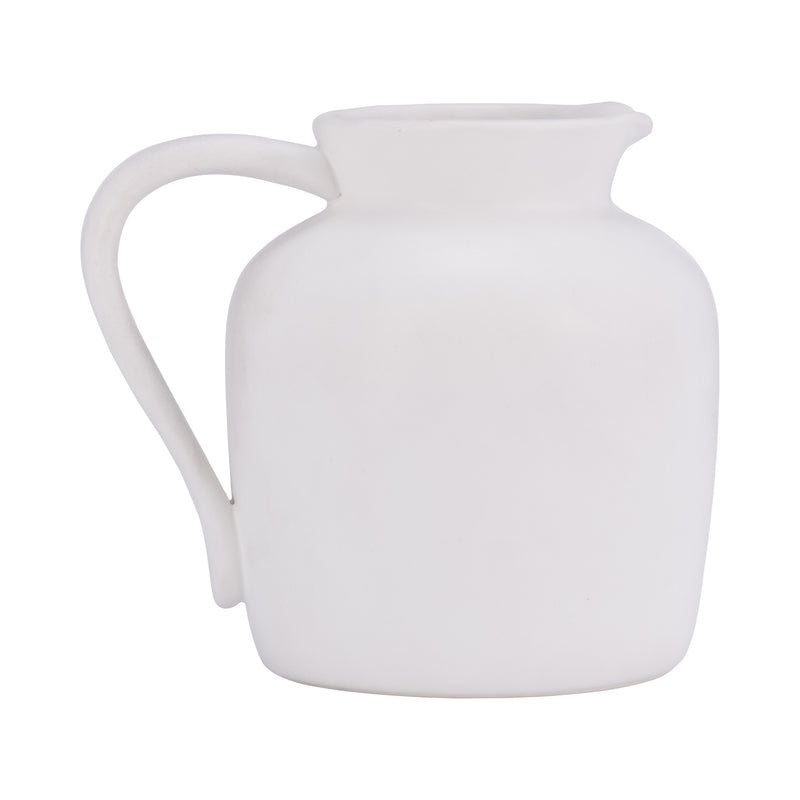 CER, 5" PITCHER VASE, WHITE