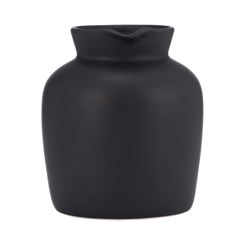 Cer, 5" Pitcher Vase, Black