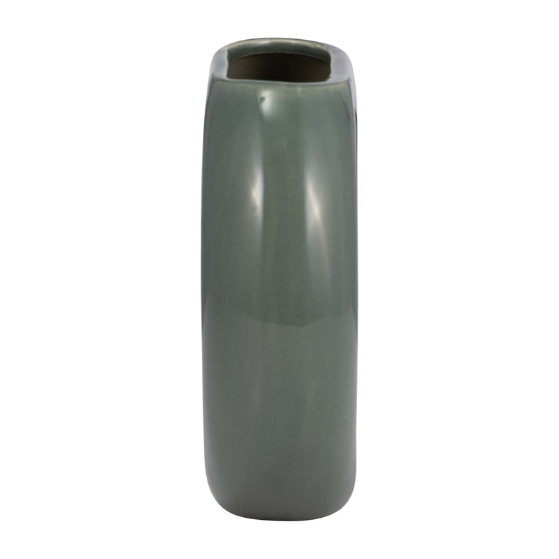 CER, 5" DONUT VASE, DARK SAGE