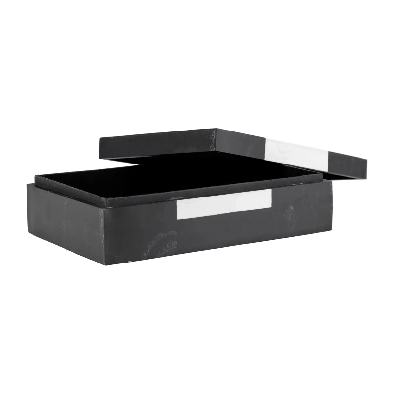 Resin, S/2 10/12" H Boxes, Blk/Wt