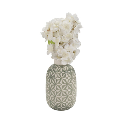 CER, 8" DAISY VASE, DARK SAGE