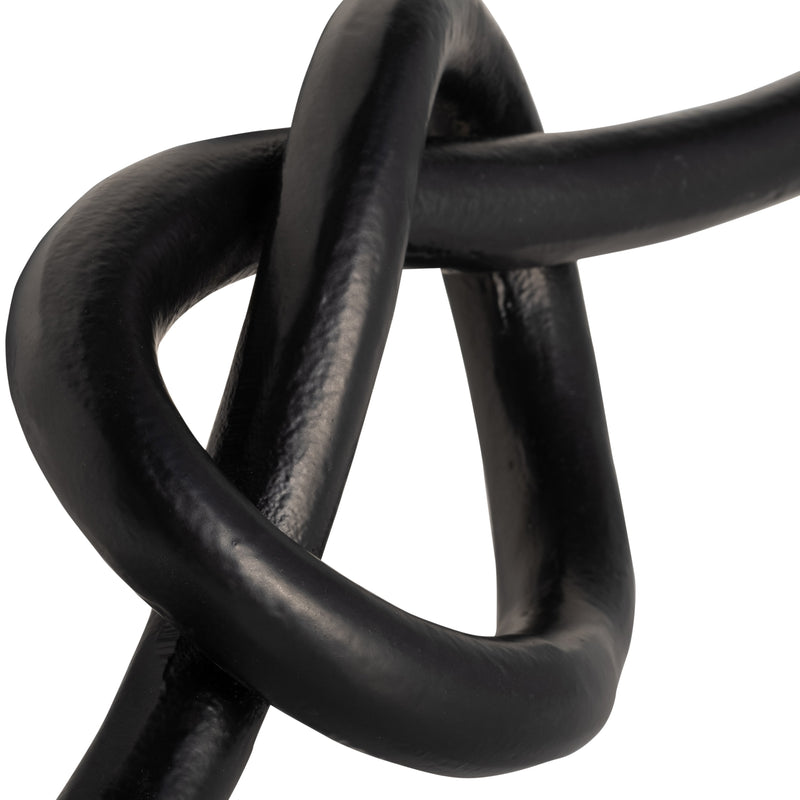 METAL,12", SINGLE KNOT DECO, BLACK