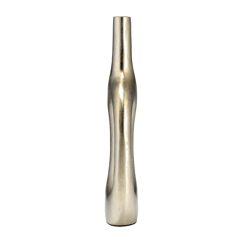 METAL,15" HOLLOW HANDLES VASE,CHAMPAGNE