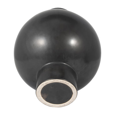 CER, 15"H BUBBLE VASE, BLACK VOLCANIC