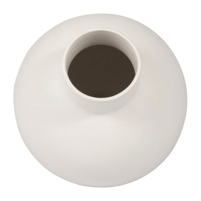 CER, 11"H BUBBLE VASE, WHITE