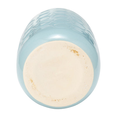 CER, 9" CIRCLES VASE, AQUA HAZE