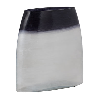 GLASS, 11" OMBRE VASE, BLUE