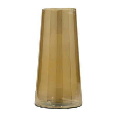 GLASS, 12" LUSTER VASE, GOLD