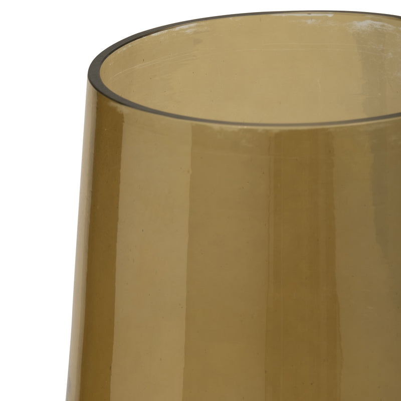 GLASS, 12" LUSTER VASE, GOLD