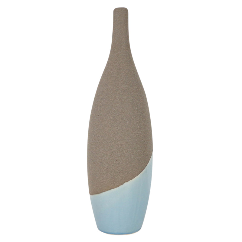 CER, 11" HALF DIPPED VASE, BLUE