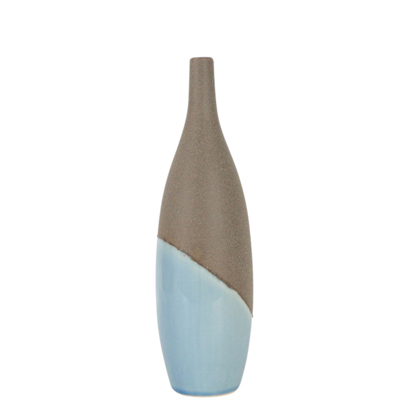 CER, 15" HALF DIPPED VASE, BLUE