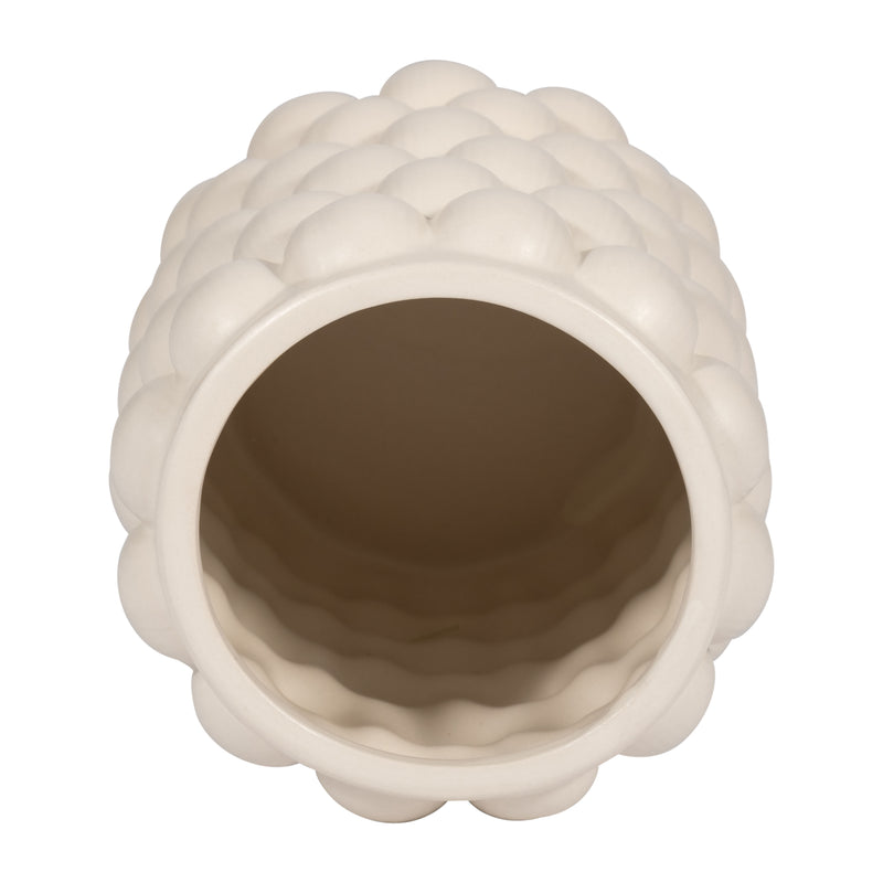 CER, 7" BUBBLE VASE, COTTON