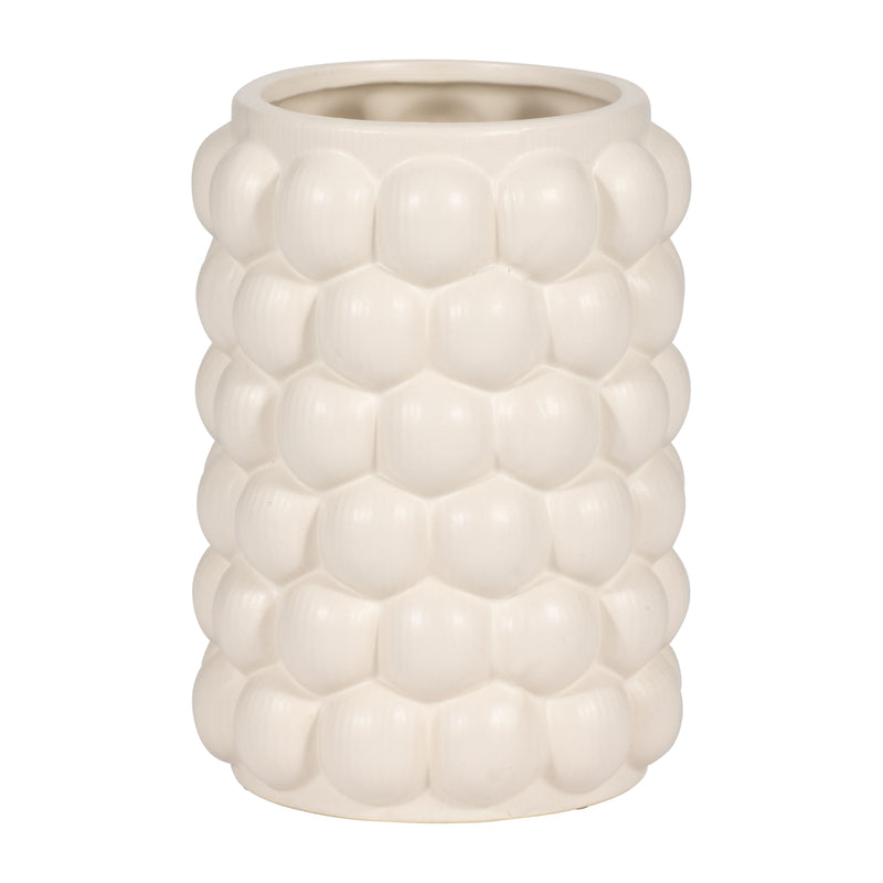 CER, 7" BUBBLE VASE, COTTON