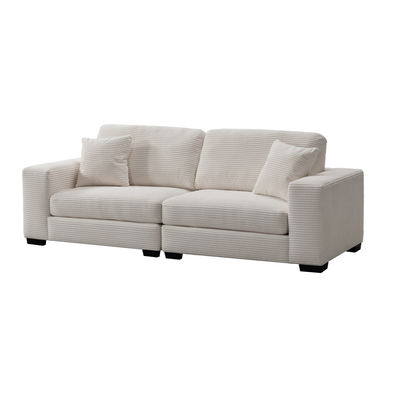 Luna Cream Right Arm Facing Seater W134