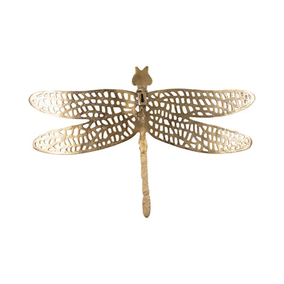 Metal, 14" Dragonfly W/ Cutouts , Gold