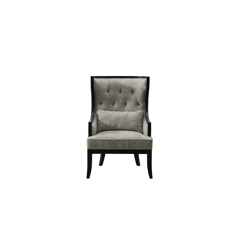 Romanian Key grey Wooden Accent Chair