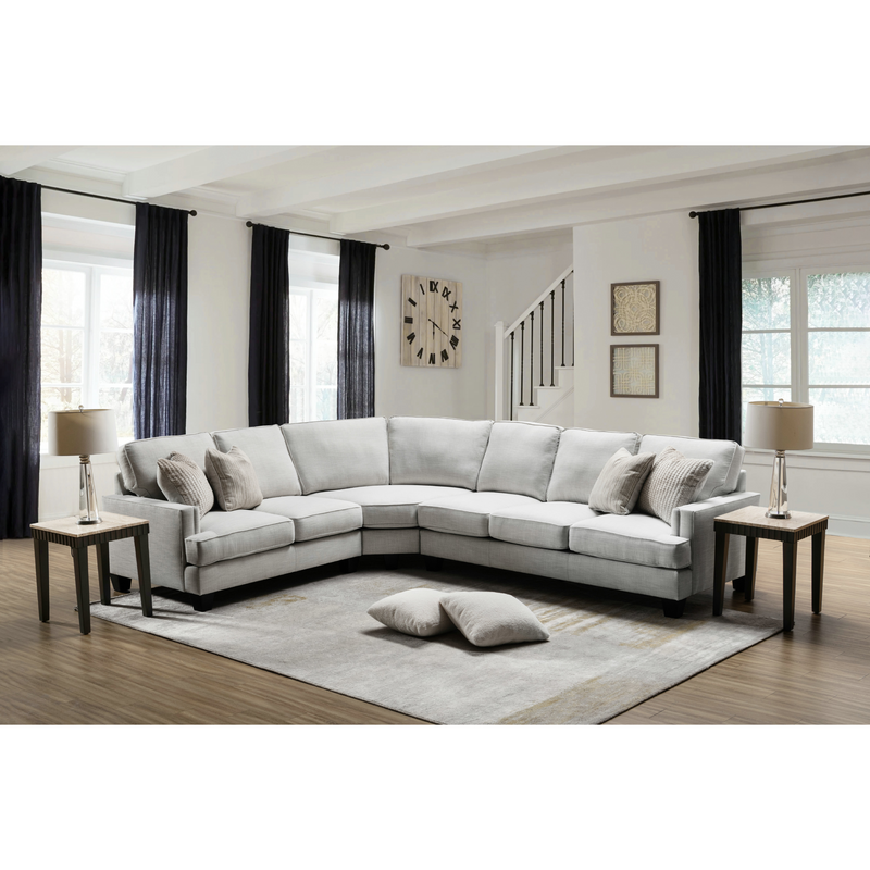 Luis Grey Left Arm Facing Loveseat W136