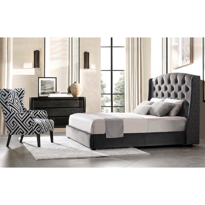 Ashy Upholstered (Queen/King) Bed