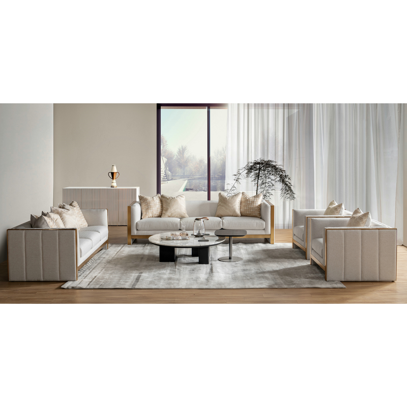 Coastal Comfort Beige Sofa Set