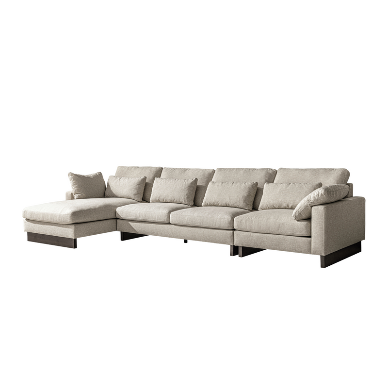 Violin Beige Armless Loveseat