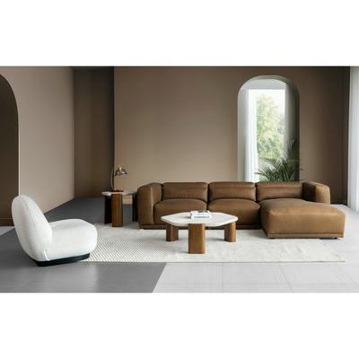 Sleek Serenity Caramel Sectional W304