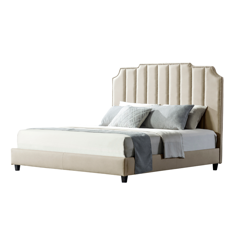 Cream Beauty Queen Bed