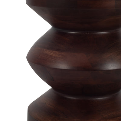 18" SOLID MANGO SIDE TABLE, WALNUT