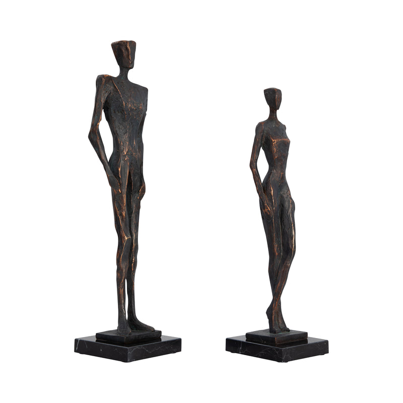 S/2 14/17" Jimara Statuary, Bronze